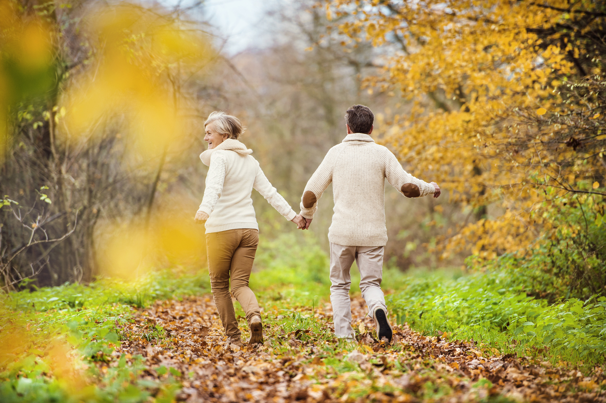 Active Seniors Having Fun in Nature